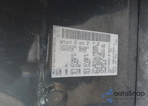 2015 Nissan Rogue z USA, uszkodzony, nr VIN 5N1AT2MV6FC838923